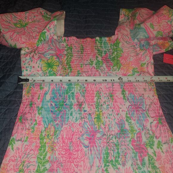 NEW Lilly Pulitzer Size L Evelina Smocked Shift Dress in Multi Paradise Found - Picture 10 of 12